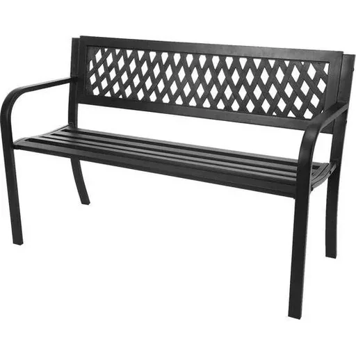 "Pro Garden Gartenbank - 119x50x75 cm - Schwarz - Stahl image"
