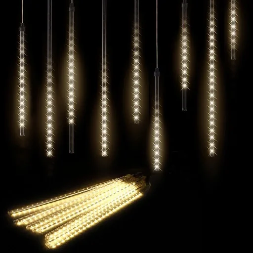 "Lichterketten - Weihnachtsbeleuchtung - Eiszapfen - Lichtervorhang - Weihnachten -Warmweiß image"