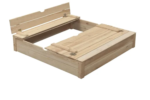 "Sandkasten Robert aus Holz, groß 1500 mm x 1200 mm image"