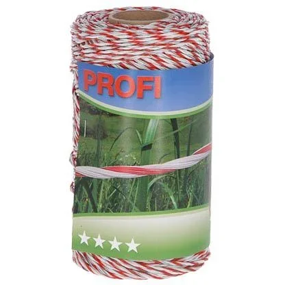 "Profi Zaundraht 6X0,30 Tric, 200M, Weiß/Rot image"