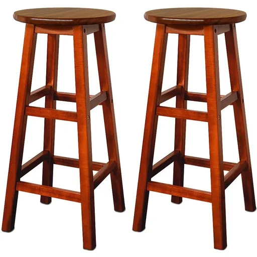 "Barhocker Massives Akazienholz 2 Stück image"