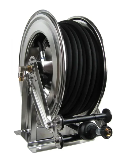 "Schlauchaufroller OSM610 aus Edelstahl mit 30 m Hochdruckschlauch image"