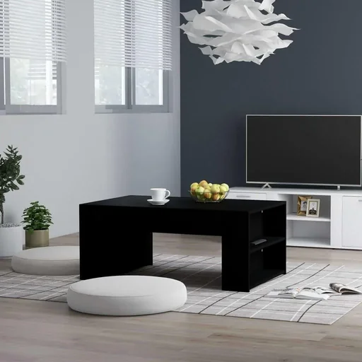 "Couchtisch 100x60x42 cm schwarz Spanplatte image"