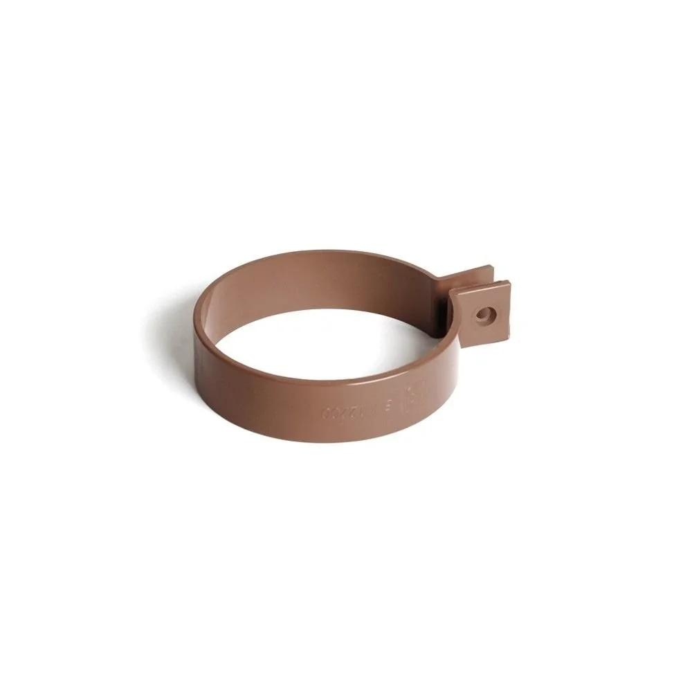 "Regenrinnenhalter braun, Rinnenhalter System 63, PVC Regenrinne image"