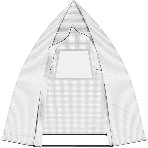 "Wintergartenzelt für Pflanzen - Roll-up Garten - Weiß - 160 x 138 x 180 cm image"