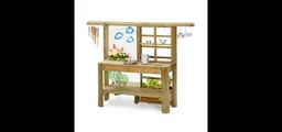 Discovery Küche   Outdoor-Spielküche für Kinder aus Holz, Pflanzkübel, Malscheib