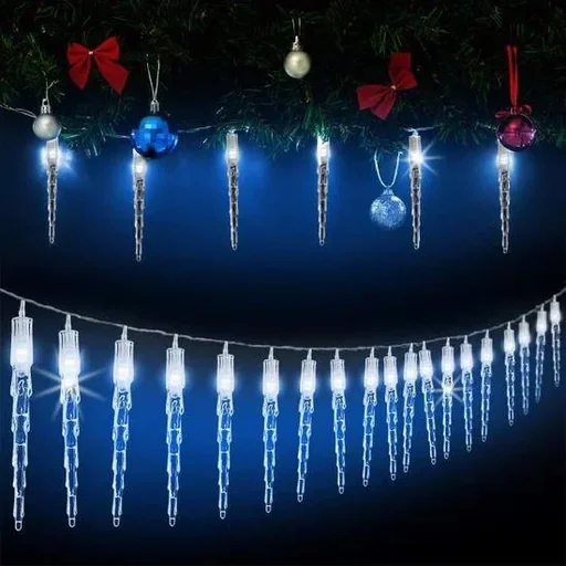"Weihnachtslichterkette Eiszapfen 80 LED 13m image"