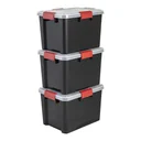 Wasserdichte Box AT-SD BkR/C/D, schwarz, 20 Liter, 3er Set