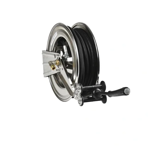 "Schlauchaufroller OSM410 aus Edelstahl mit 20m Hochdruckschlauch image"