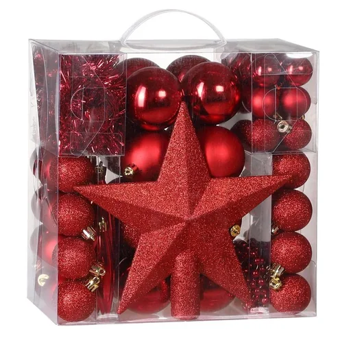 "Kugeln - Christbaumschmuck - Rot 77 Stück image"