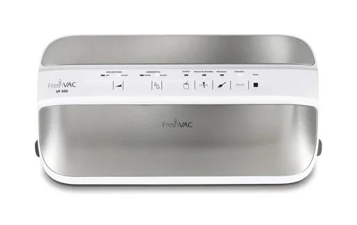 "Vakuumierer FreshVAC VF500 Edelstahl, 120 Watt - Mit Folienschneider und Rollenfach! image"