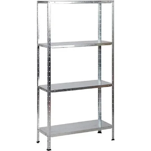 "4 Stück Metall-Lagerregal / Fachbodenregal - 200 kg Tragfähigkeit - (BxTxH) 75x30x150 cm - Verzinkt image"