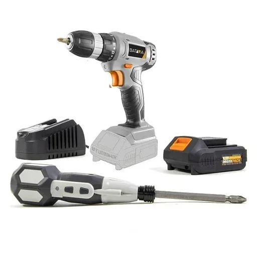 "Akku-Bohrmaschine + Akkuschrauber | Inkl. Akku und Ladegerät Maxxpack image"