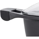 Suppenauflauf aus Marmor - Mit Glasdeckel schwarz - 26 CM