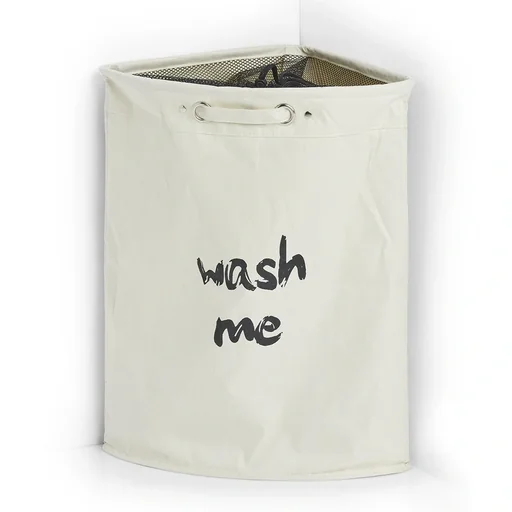 "Eck-Wäschesammler "Wash me", Polyester, beige image"