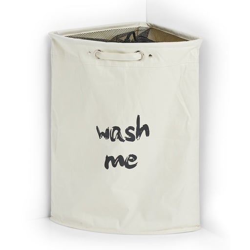 "Eck-Wäschesammler "Wash me", Polyester, beige image"