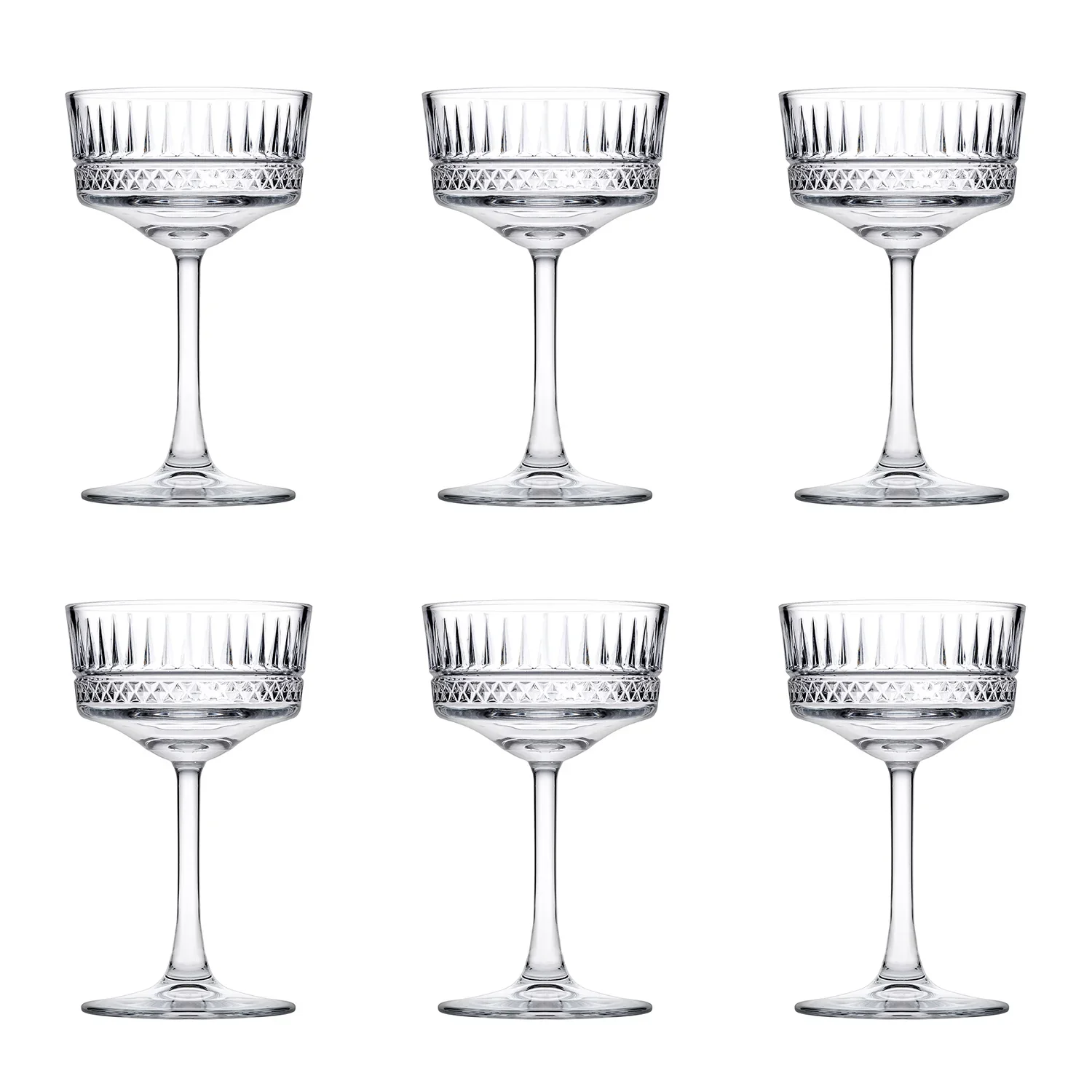 Champagner- und Sektgläser Elysia, 6er-Set, 260 ml