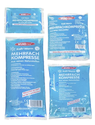 "Kompressen-Set, Warm- und Kaltanwendung, 4 Stück, Blau image"