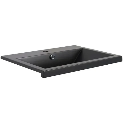 "Concept Waschbecken Polybeton 80cm schwartz image"