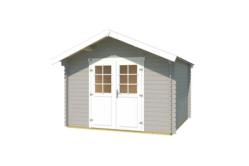 "Gartenhaus 209 Gr.2,5, 333 x 310 x 261 cm hellgrau mit Doppeltür image"