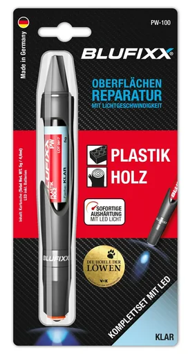 "Reparaturstift 5 g für Plastik und Holz inklusive blauem LED-Licht, klar image"