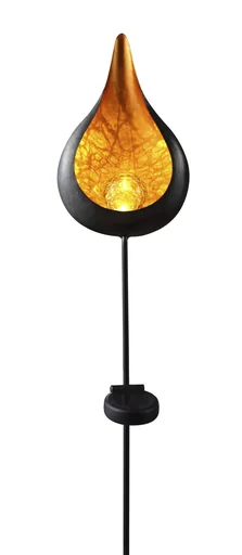 "Metall Solar Leuchte mit Echtglaskugel image"