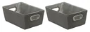 Aufbewahrungskorb CHROMO, grau, 2er Set