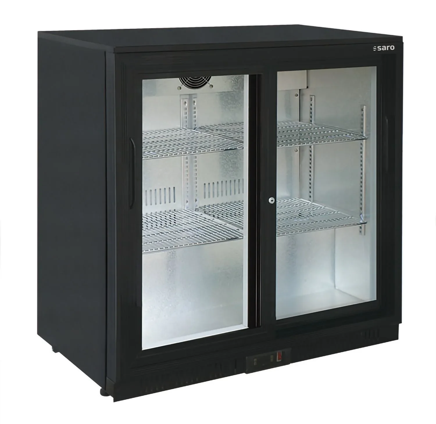 "Saro Getränkekühlschrank, Flaschenkühlschrank, Barkühlschrank mit 2 Schiebetüren, Modell BC 198 SD image"