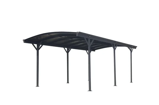 "Aluminium Rundbogen Carport und Überdachung anthrazit, 505x300x220 cm image"