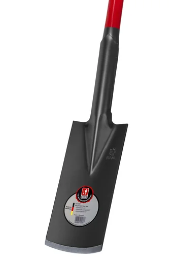 "Spaten Kraftspaten, Blattstärke 5 mm, Arbeitsbreite 125 mm, pulverbeschichtet, Holzknauf, Stahlrohrstiel 92 cm image"