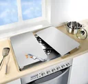 Herdabdeckplatten Universal Silber, 2er-Set