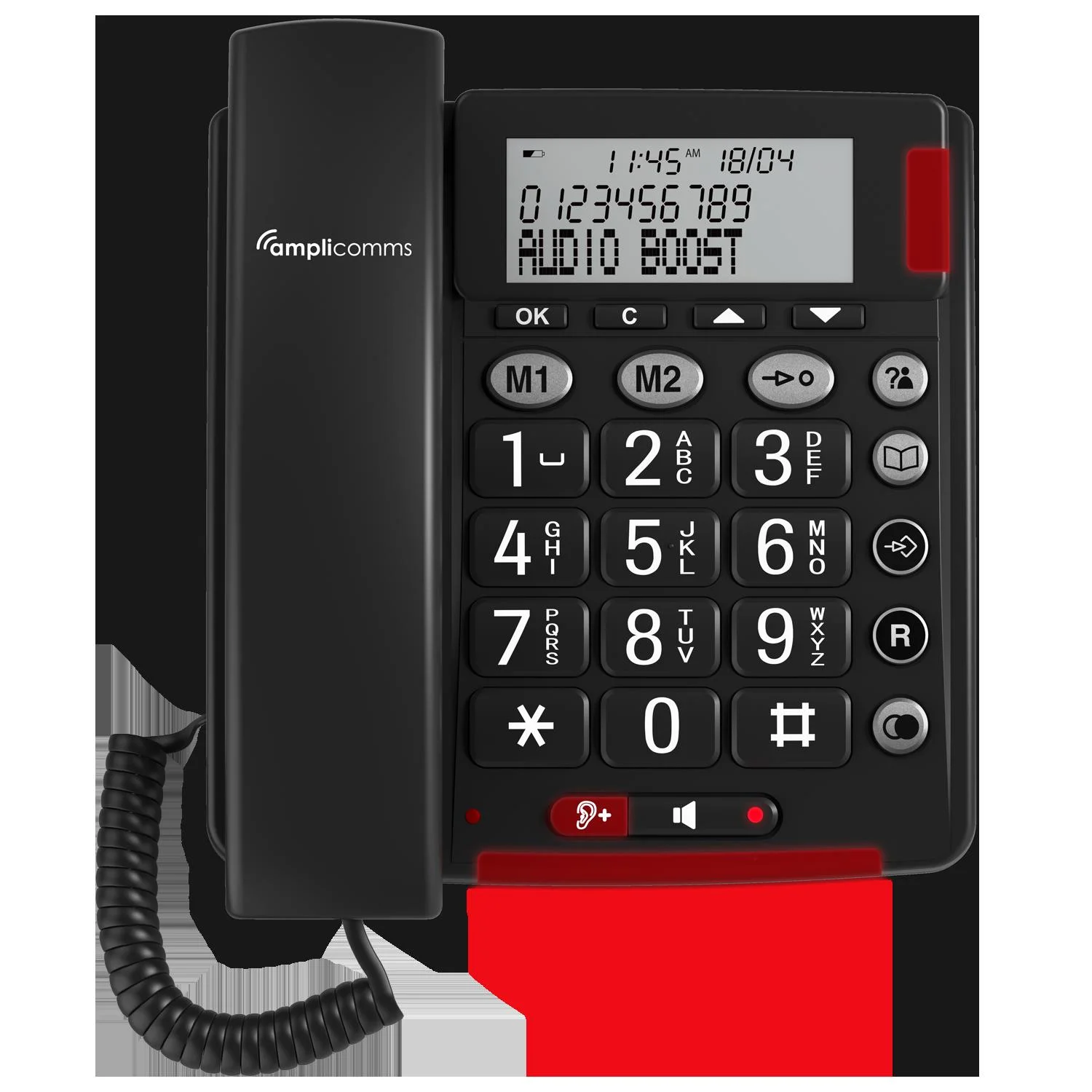 Großtastentelefon mit 2 Direktwahltasten und großem Display