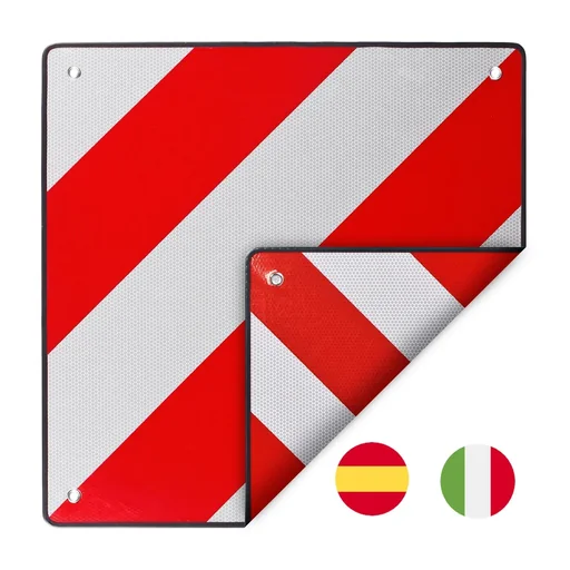 "Warntafel 2 in 1 - Italien und Spanien - Aluminium image"