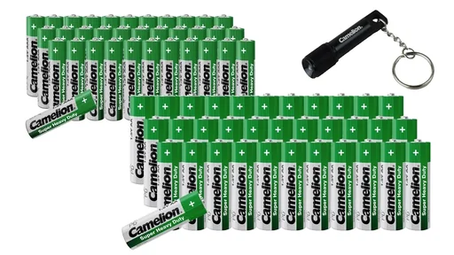 "Zink-Kohle-Batterie Sparset 69-teilig + GRATIS Schlüsselleuchte image"
