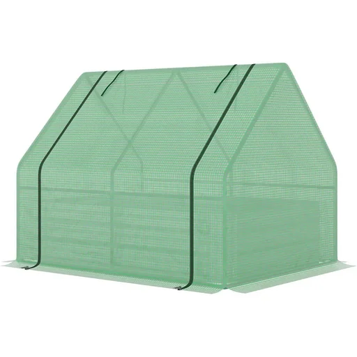 "Foliengewächshaus Frühbeet mit Tür zum Aufrollen Gewächshaus Treibhaus Tomatenhaus 127 x 95 x 92 cm Grün image"