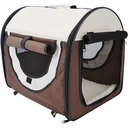 Hundetransportbox, faltbar, Größe S - 46x36x41 cm, kaffeebraun-creme