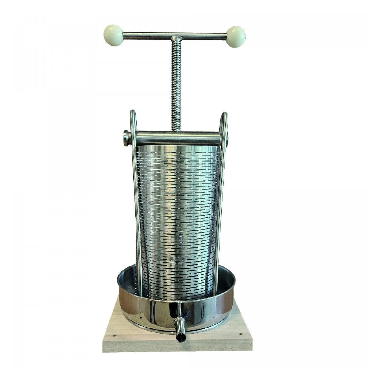 "Saftpresse, Obstpresse, Weinpresse, Apfelpresse - Maxi, mit Edelstahl Doppelkorb, 5L image"