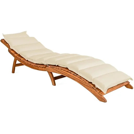 "Gartenkissen - Für Liege - Mit Kissen - 183x56x7cm - Creme image"