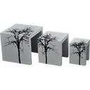 3er Set Beistelltisch Satztische Couchtisch Holz Tisch lackiert gebogen