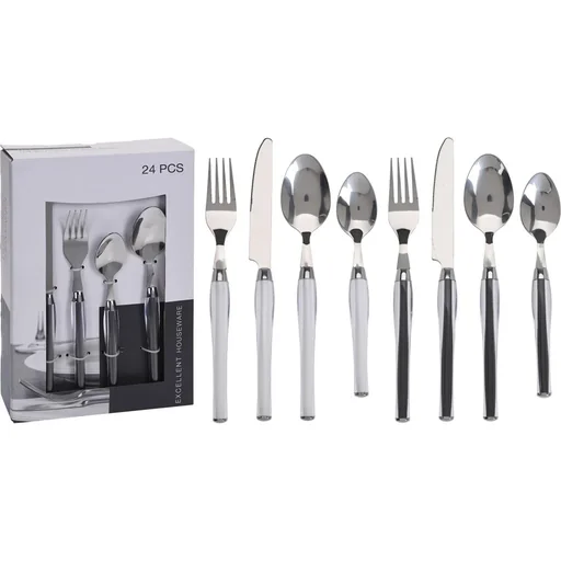 "NL Besteckset - 24 Teile - Schwarz image"