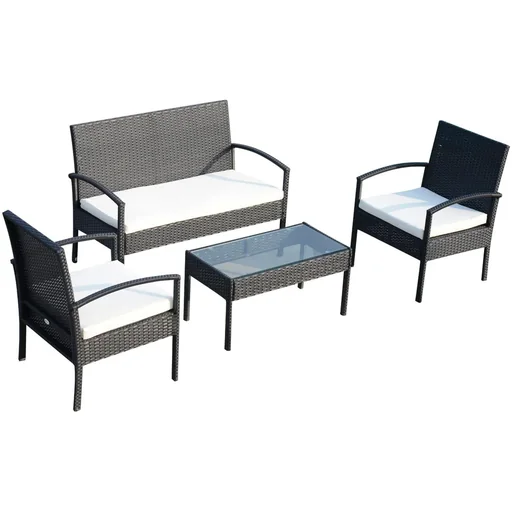 "Polyrattan Sitzgruppe als 7-teiliges Set image"