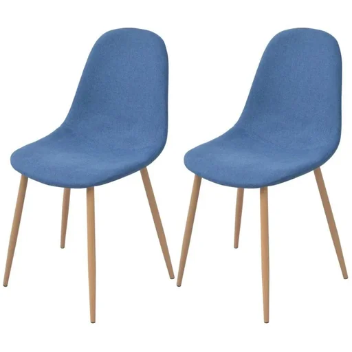 "Esszimmerstühle 2 Stück Stoff blau image"