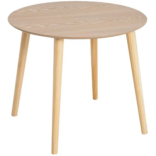 "Beistelltisch Couchtisch Wohnzimmertisch rund aus Kiefer natur ?58,5 x 41,5 cm image"