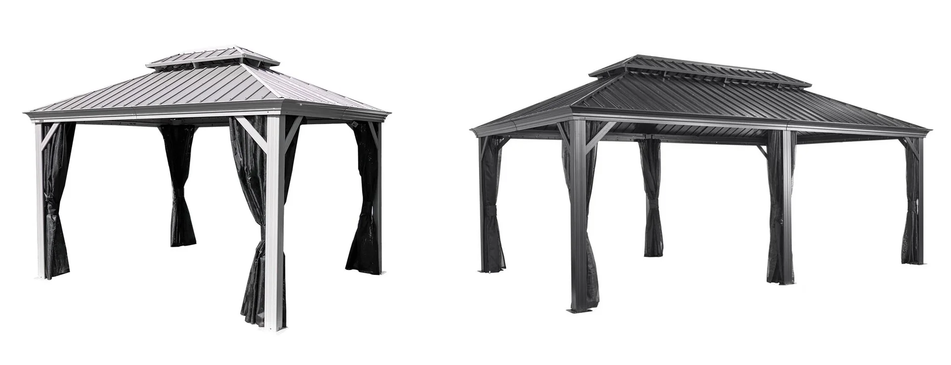 "Sojag Aluminium Pavillon Messina 12×20 ft Anthrazit - mit HardTop image"