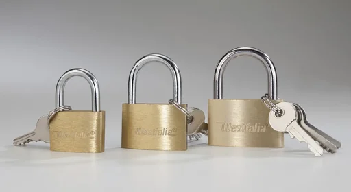 "Messingschloss Sortiment 3-teilig, mit je 3 Schlüsseln image"