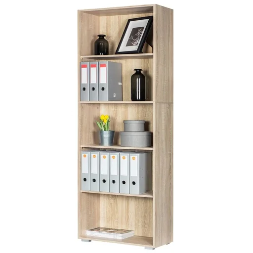 "Bücherschrank Vela mit 5 Fächern Eiche 190cm image"