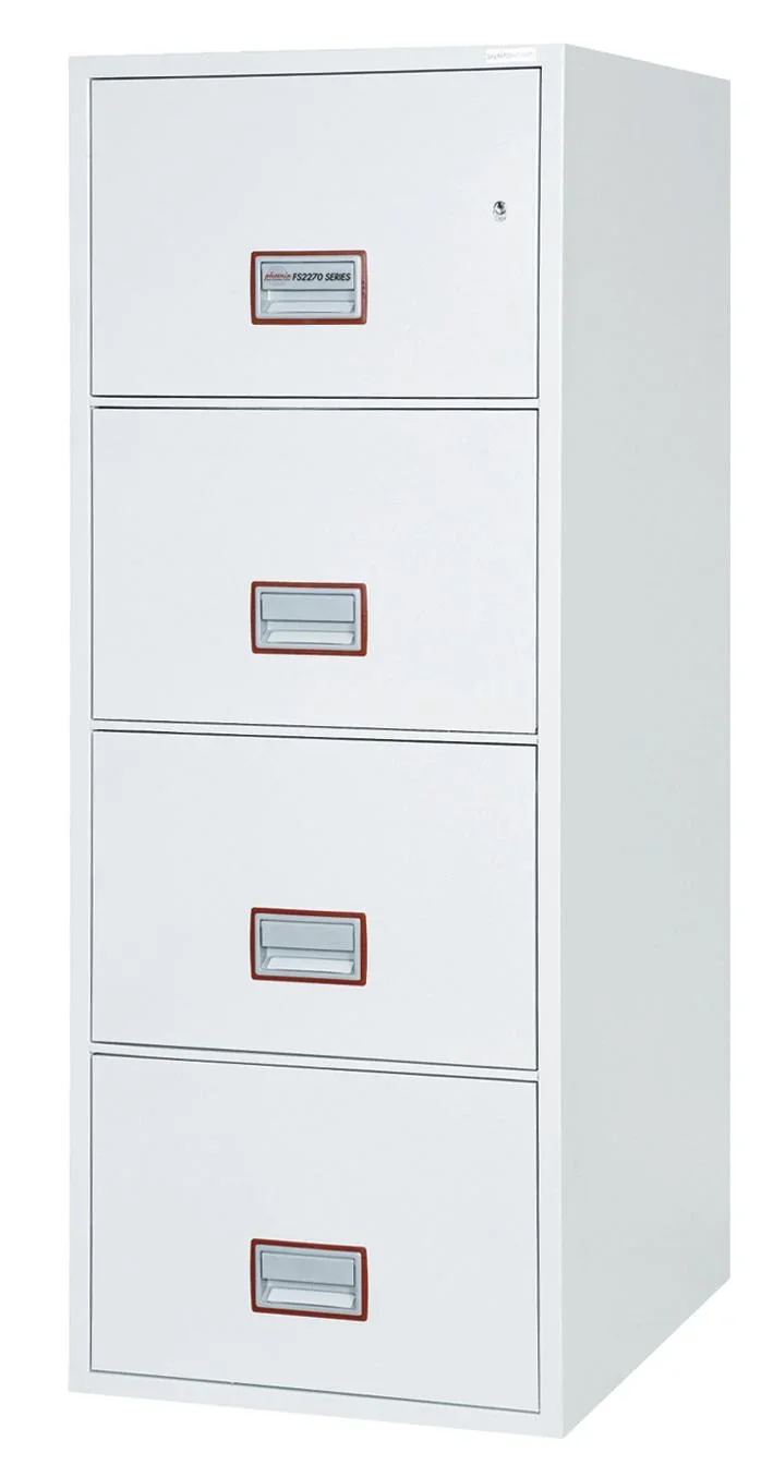 Aktenschrank World Class Vertical Fire File mit 4 Schubladen und Schlüsselschloss