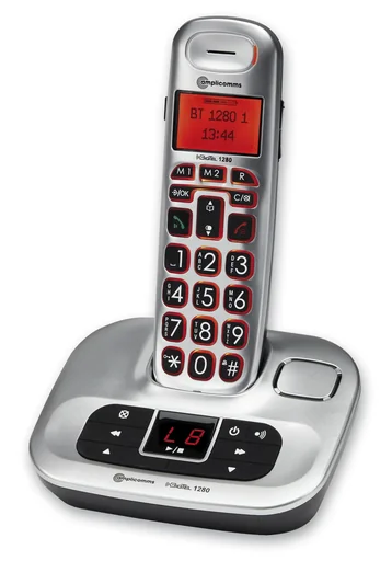 "Komfort-Telefon amplicomms BigTel 1280 mit Anrufbeantworter, schnurlos image"
