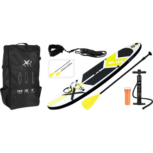 "Special Edition Sup Board Set - 6-teilig - bis zu 150 kg - 320 cm - Aufblasbar - Gelb/Schwarz image"