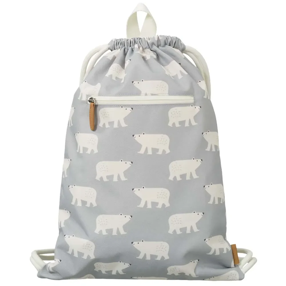 "Fresk Beutel Eisbär blau grau image"